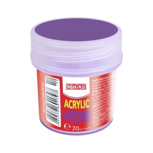 Краска акриловая, 20 мл, фиолетовая, матовая, MAXI - интернет-магазин optom-k.com