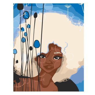 Картина по номерам, 40х50 см, с набором красок и 3 кисточками, "Нимфа одуванчиков" - интернет-магазин optom-k.com