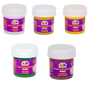 Краски акриловые, матовые, 20 мл, "Творчество", ГАММА'UA - интернет-магазин optom-k.com