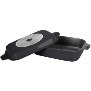 Гусятница, 34x24x13,5 см, 6+3 л, утолщенный литой алюминий, с крышкой, "Zitrone Black Ростер",RINGEL - интернет-магазин optom-k.com