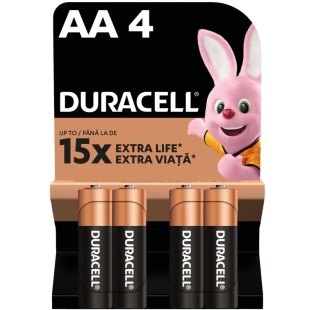Спайка батареек, LR06, 1x4 шт, DURACELL - интернет-магазин optom-k.com
