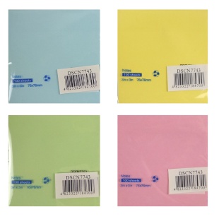 Стикер, 7,6х7,6 см, 100 листов, клееный, пастель, Josef Otten - интернет-магазин optom-k.com