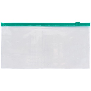 Папка на молнии zip-lock, DL, 180 мкм, 233х113 мм, зеленая, AXENT - интернет-магазин optom-k.com