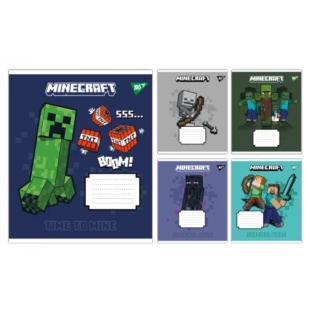 Зошит, 18 аркушів, клітинка, "Minecraft Signs", YES - інтернет-магазин optom-k.com