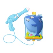 Пистолет водяной с рюкзаком, 25х25 см, 1200 мл, в пакете 26х30 см, "Акула" - интернет-магазин optom-k.com