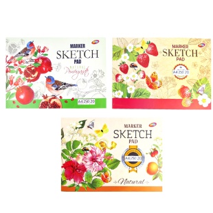 Скетчбук клееный, А4, 20 листов, мягкая обложка - интернет-магазин optom-k.com