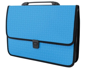 Портфель 27х20,35,5, 1 отделение, на застежке, фактура «Вышиванка», голубой цвет, ECONOMIX - интернет-магазин optom-k.com