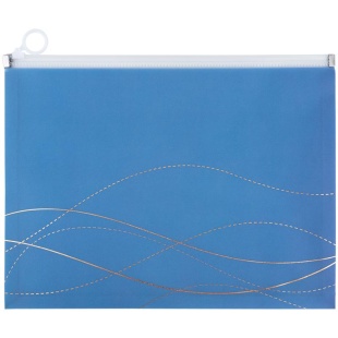 Папка на молнии, А4, 180 мкм, zip-lock, "Waves-2", AXENT - интернет-магазин optom-k.com