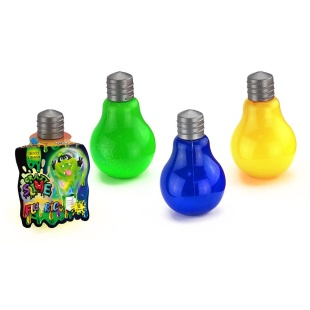 Лизун-слайм, 90 гр, в банці 8х5 см, лампочка, "Crazy Slime", Danko Toys - інтернет-магазин optom-k.com