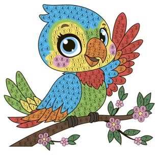 Набор для творчества со стразами, 10х10 см, наклейка, "Попугай Чучо" - интернет-магазин optom-k.com