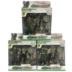 Фигурка военного, 3 вида, с оборудованием, в коробке 16 х 4 х 22 см, DIY TOYS - интернет-магазин optom-k.com