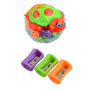 Чинка, пластиковая, одинарная, цветная - интернет-магазин optom-k.com