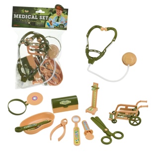 Набор врача, 13 предметов, цветной, в пакете 19х25 см - интернет-магазин optom-k.com