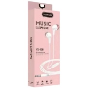 Наушники (гарнитура), с микрофоном, белого цвета "AUX YESPLUS 128" - интернет-магазин optom-k.com