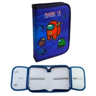 Пенал-книга, 21х13,5х4 см, 1 отделение, 2 отворота, "Among us" - интернет-магазин optom-k.com