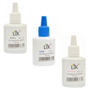 Краска штемпельная, 30 мл, Lik - интернет-магазин optom-k.com