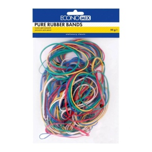 Резинки для денег,   50 г, цветные, ECONOMIX - интернет-магазин optom-k.com