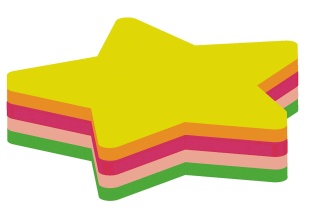 Бумага для заметок, 45х50 мм, 80 листов, клееные, неоновые, "Звезда", ECONOMIX - интернет-магазин optom-k.com