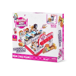 Игровой набор, 32 детали, пластик, "FOODIE Фуд-корт", ZURU MINI BRANDS - интернет-магазин optom-k.com