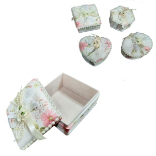 Шкатулка, 9х9, 9х12, 10х10 см, с бусинками, разные формы - интернет-магазин optom-k.com