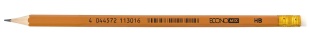 Карандаш чернографитный, НВ, деревянный, заостренный, оранжевый корпус, с резинкой, ECONOMIX - интернет-магазин optom-k.com