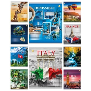 Тетрадь, 60 листов, клетка, "Мікс 4", Тетрада - интернет-магазин optom-k.com