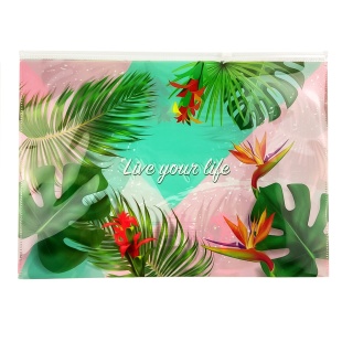 Папка на молнии zip-lock, А4, 32,6х23,2 см, "Life" - интернет-магазин optom-k.com