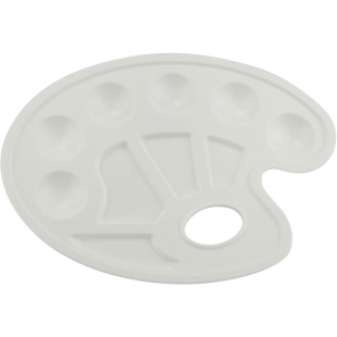 Палитра, 18 см, пластиковая, для рисования, белая, KITE - интернет-магазин optom-k.com