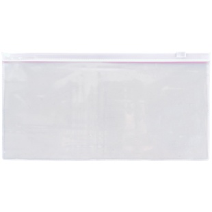 Папка на молнии zip-lock, DL, 180 мкм, 233х113 мм, белая, AXENT - интернет-магазин optom-k.com