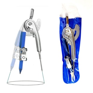 Циркуль, металлический, с карандашем, в чехле, "Козья ножка" - интернет-магазин optom-k.com