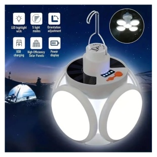 Лампочка LED, на аккумуляторе, продолжительность работы до 3 часов, с крючком, с USB, "Ромашка" - интернет-магазин optom-k.com