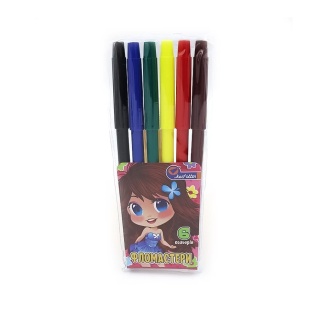 Фломастеры, 6 цветов, пластиковая упаковка, Josef Otten - интернет-магазин optom-k.com