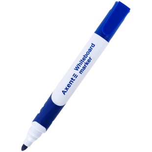 Маркер для дошок, 2 мм, круглий, синій, Whiteboard Comfort Grip, AXENT - інтернет-магазин optom-k.com