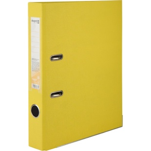 Папка-регистратор, односторонняя, А4, 5 см, разобрана, желтая, "PP", AXENT - интернет-магазин optom-k.com