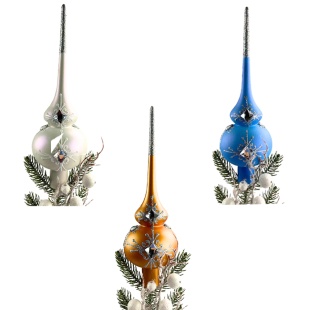 Верхушка на елку, 26х8 см, цветная, пластиковая - интернет-магазин optom-k.com