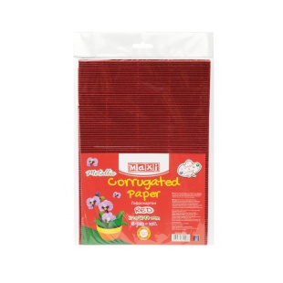 Гофрокартон, А4, 260±10 г/м2, металлизированный, красный цвет, MAXI - интернет-магазин optom-k.com