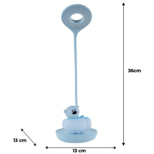 Настольная лампа LED, с аккумулятором, голубой, "Cloudy Bear", KITE канцелярия - интернет-магазин optom-k.com