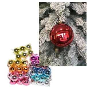 Шарик новогодний, 6 см, красный, гальваника, Украина - интернет-магазин optom-k.com
