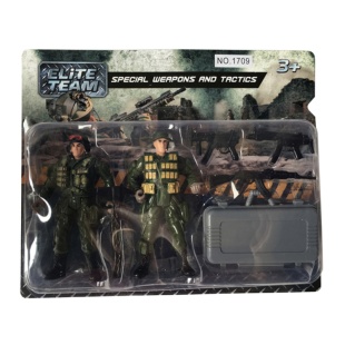 Военное спецподразделение, с 2 фигурками и оборудованием, упаковка блистер 19 x 23 x 4 см, DIY TOYS - интернет-магазин optom-k.com