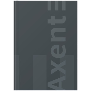 Книга канцелярская, А4-, 96 листов, клетка, серая, One color, AXENT - интернет-магазин optom-k.com