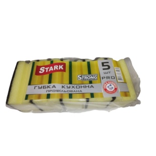 Губка для посуду, 9х5х4 см, 5 штук, "STARK" - інтернет-магазин optom-k.com