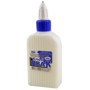 Клей ПВА,  100 мл, с колпачком-дозатором, КіП - интернет-магазин optom-k.com