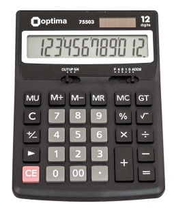 Калькулятор, 12 разрядов, 170х122х32 мм, настольный, OPTIMA Калькулятор, 12 разрядов, 170х122х32 мм, настольный, OPTIMA - интернет-магазин optom-k.com