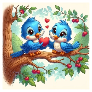 Алмазная мозаика, 25х25 см, на подрамнике 5D, "Птенцы" - интернет-магазин optom-k.com