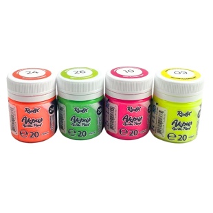 Краска акриловая, 20 мл, флуоресцентная, "RUDIX", ГАММА'UA - интернет-магазин optom-k.com