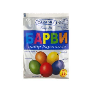 Набор красителей для пасхальных яиц, 5 цветов, в пакете 16х11 см Карамикс - интернет-магазин optom-k.com