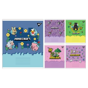 Зошит, 18 аркушів, лінія, "Minecraft Spring", YES - інтернет-магазин optom-k.com
