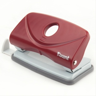 Дырокол, 10 листов, пластиковый, красный цвет, "Welle-2", AXENT - интернет-магазин optom-k.com