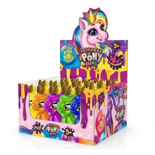 Лизун 7х12 см, з блискітками, густий, асорті, "Princess Pony Slime", Danko Toys - інтернет-магазин optom-k.com