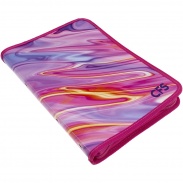 Папка с кольцами А4, пластиковая, на молнии, "Silk", COOLFORSCHOOL - интернет-магазин optom-k.com